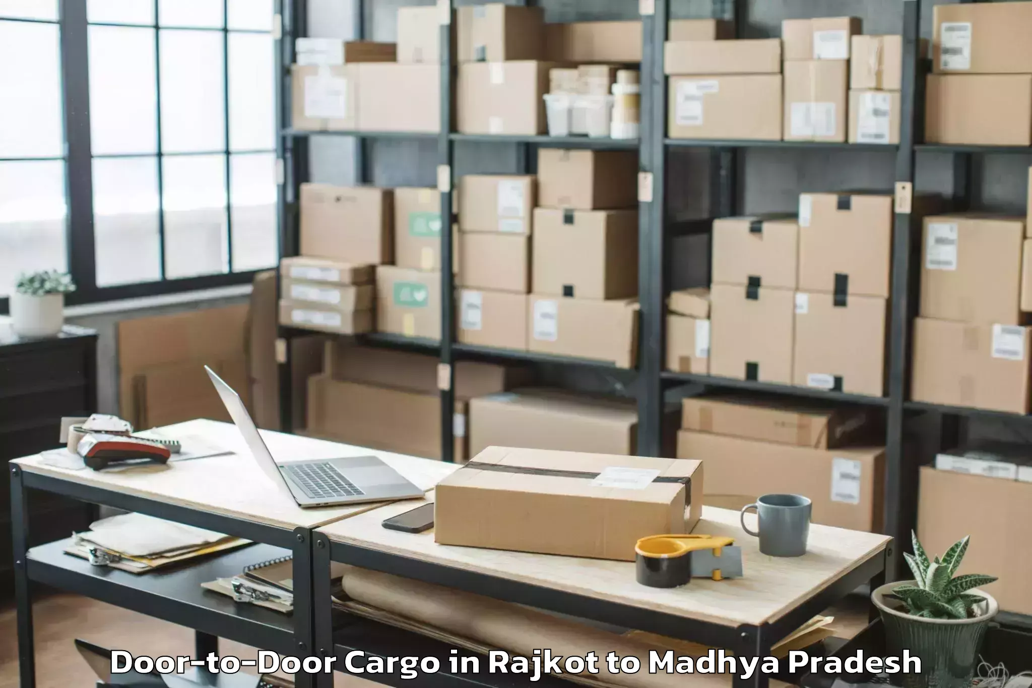 Book Rajkot to Mandsaur Door To Door Cargo Online